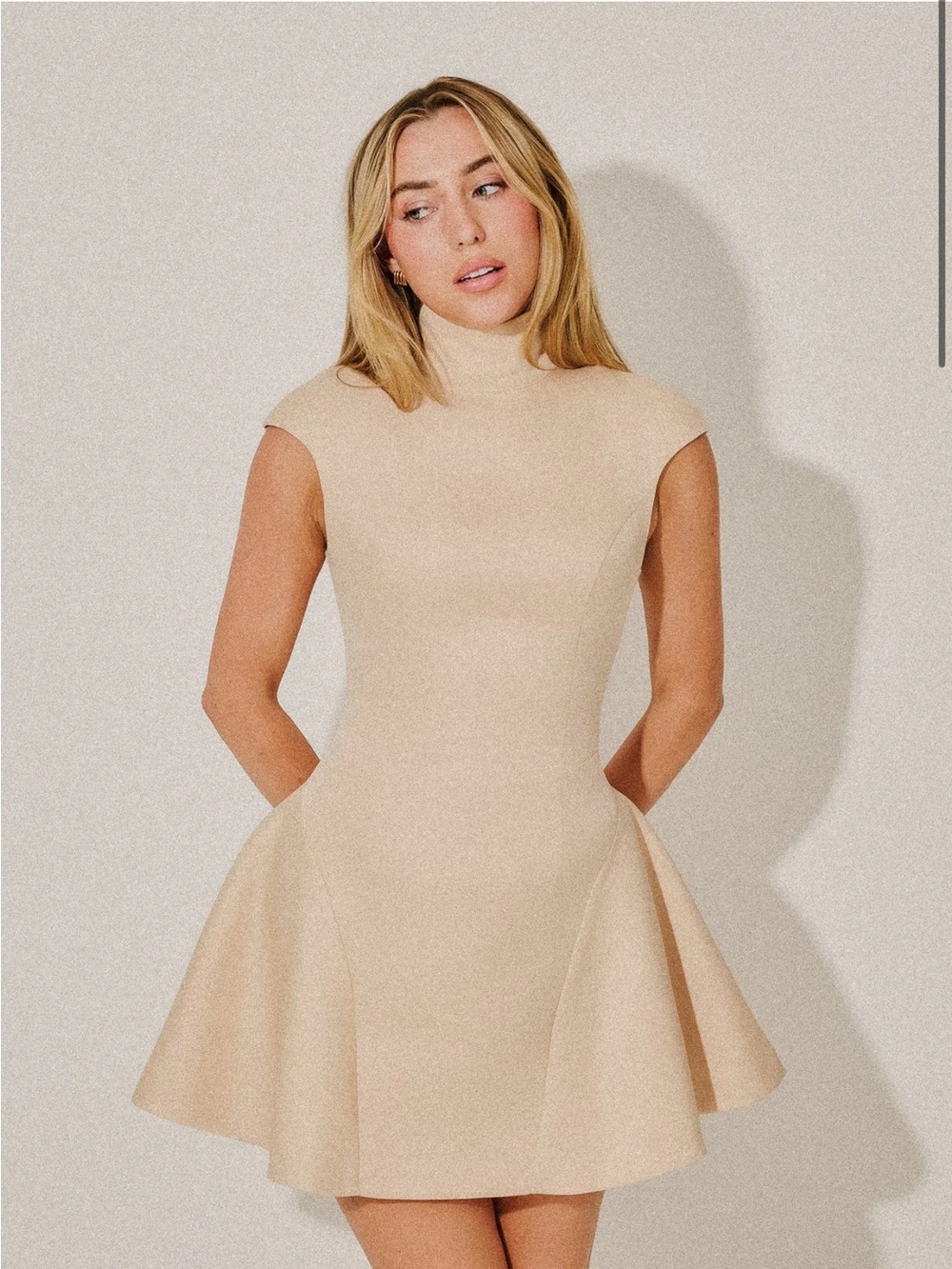ODD MUSE the ultimate muse satin high neck mini dress NWT